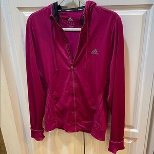 Adidas Fuchsia Full-Zip Hoodie